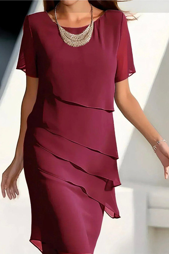 Ana | Vestido Midi Elegante de Capas