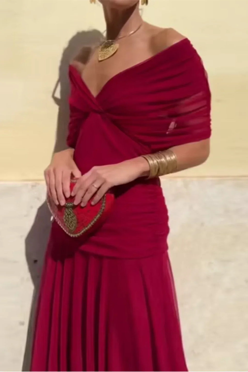 Louise | Vestido maxi elegante con escote en V