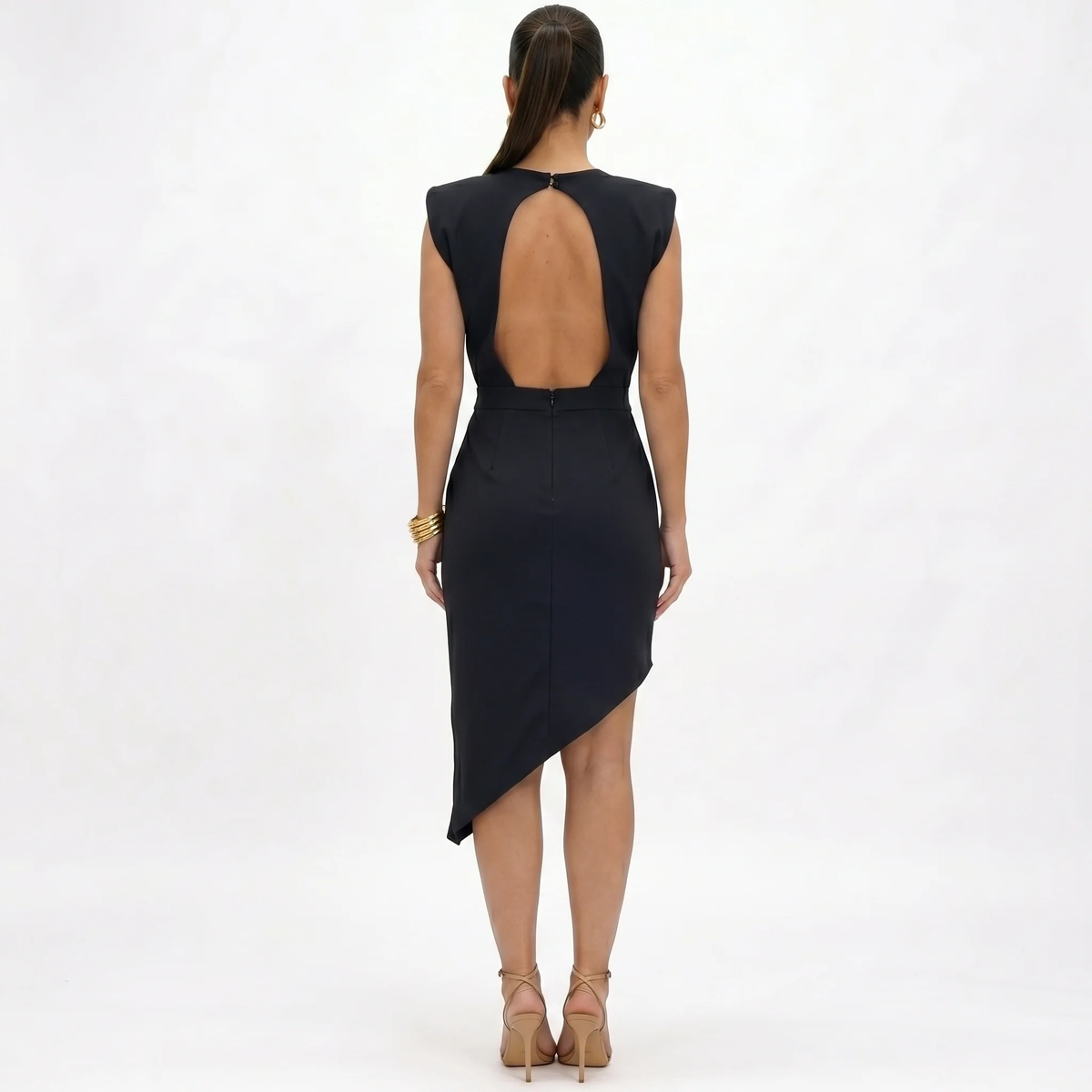 Aurora | Vestido Asimétrico con Hombros Estructurados