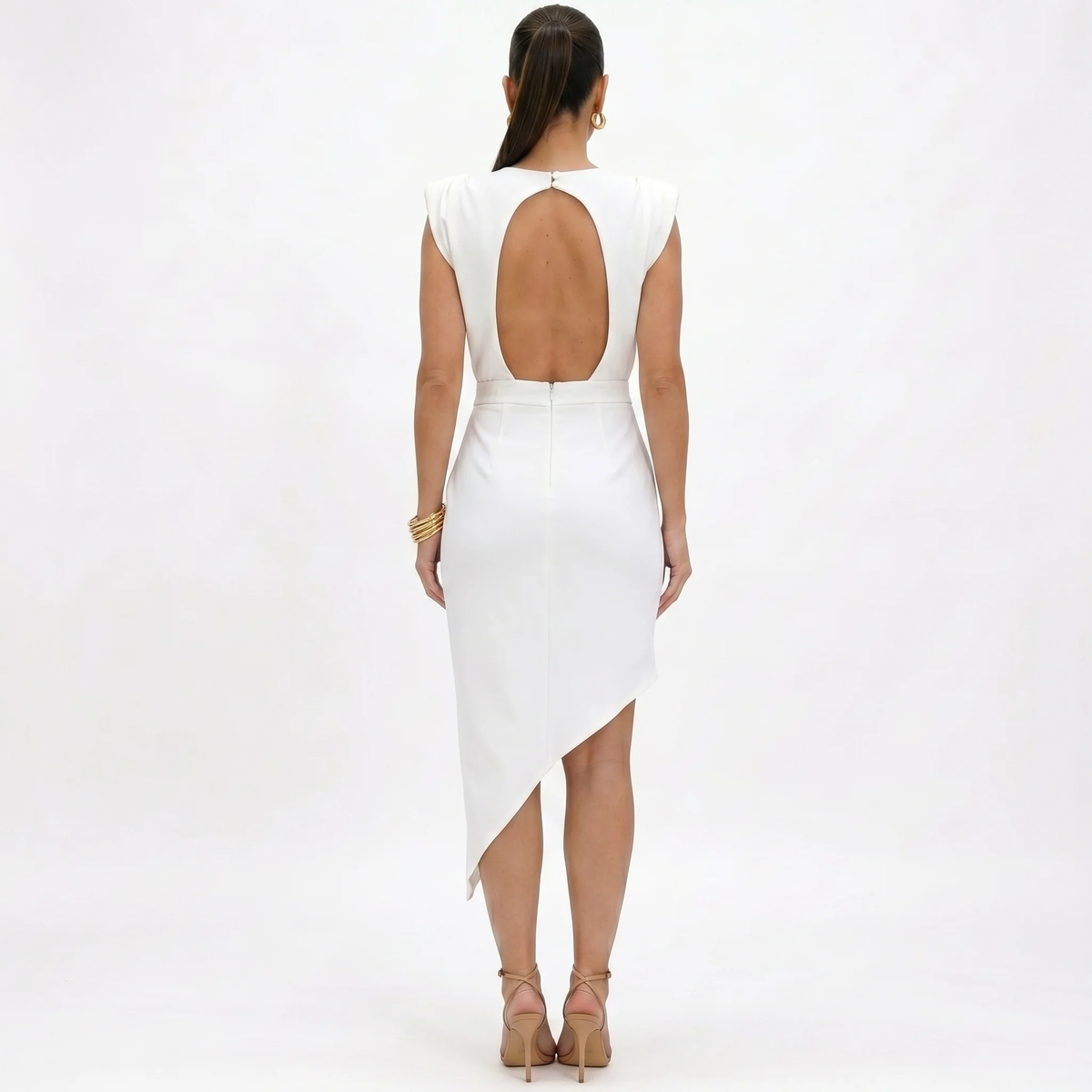Aurora | Vestido Asimétrico con Hombros Estructurados