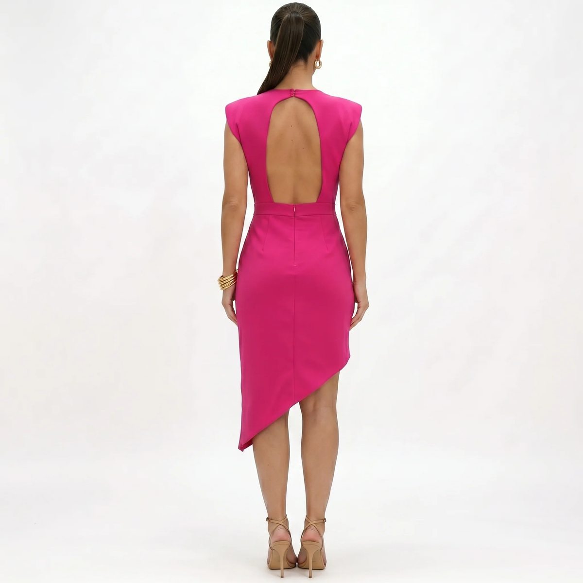 Aurora | Vestido Asimétrico con Hombros Estructurados