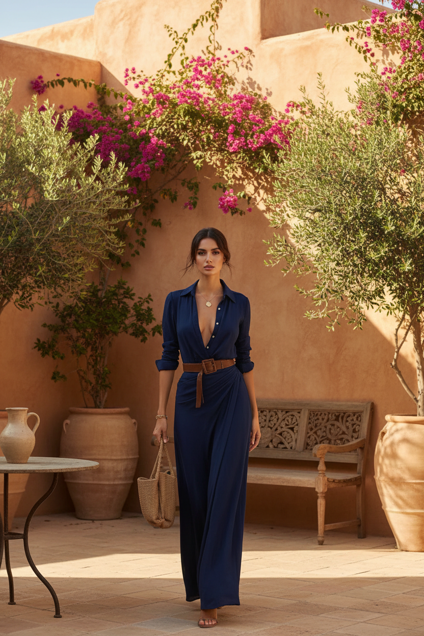 Vestido azul opción 1